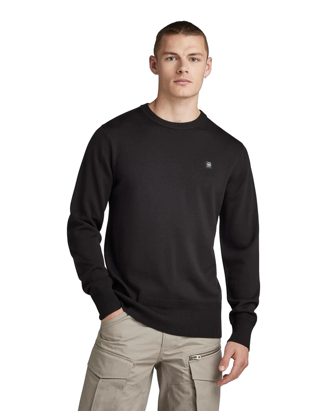 G-Star Men's Premium Core Knitted Sweater, Black (dk black D21931-B692-6484), S