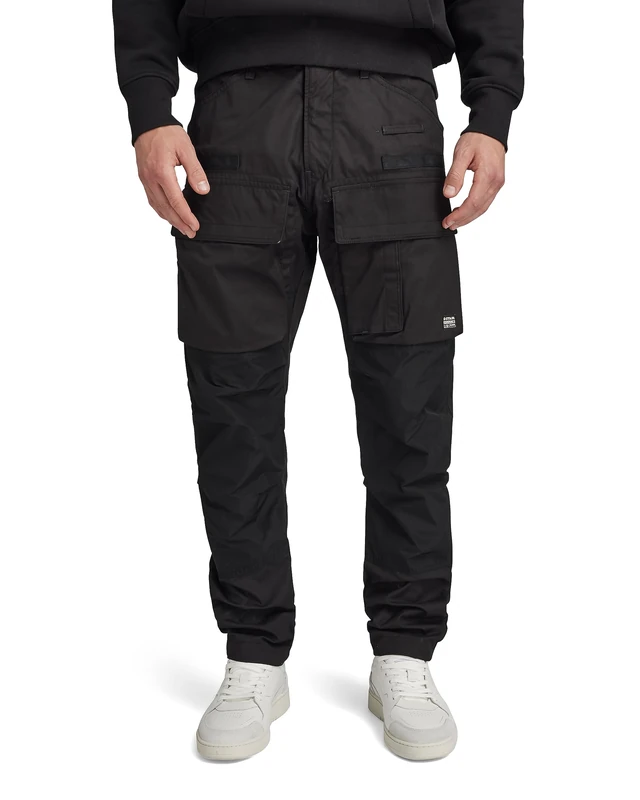 G-Star Men's 3D Regular Tapered Cargo Pants, Black (dk black D23636-D384-6484), 26W / 34L