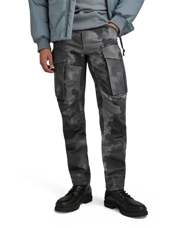 G-Star Men's Rovic Zip 3D Regular Tapered Pants, Multicolour (dk black blurry camo D02190-D326-G144), 29W / 34L