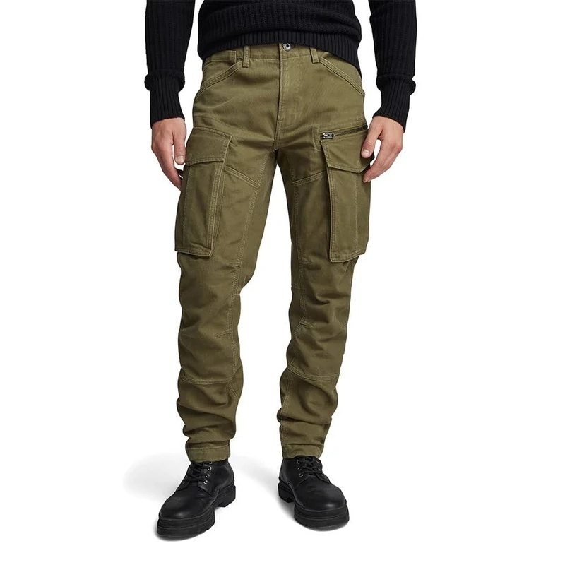 G-Star Men's Rovic Zip 3D Regular Tapered Pants, Green (dark olive D02190-D190-C744), 24W / 26L