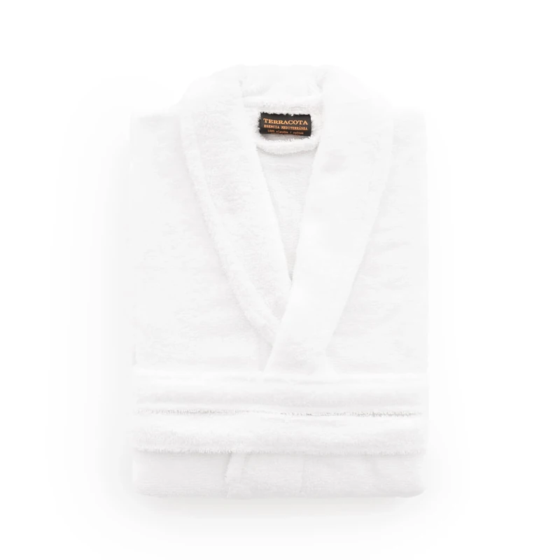 BELUM | Bathrobe 100% Combed Cotton 650 g. White XS/S, Unisex Shower Bathrobe, Maximum Absorbency, Bathrobe to go Around Your Home