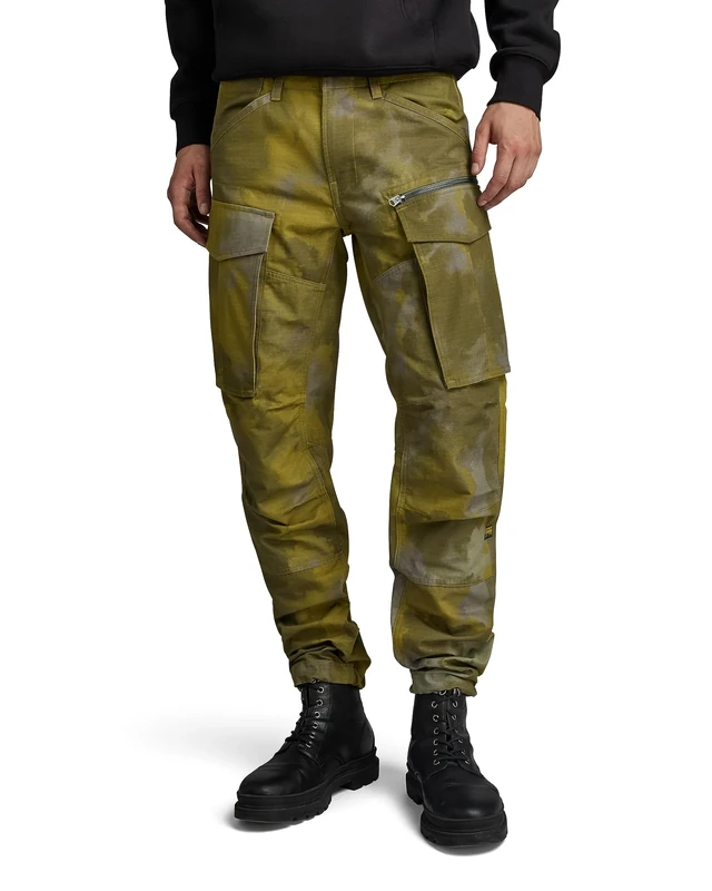 G-Star Men's Rovic Zip 3D Regular Tapered Pants, Multicolour (tobacco blurry camo D02190-D326-G143), 31W / 32L