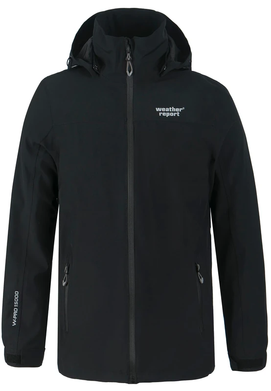 WEATHER REPORT Borise Rain Jacket, Black, 164 (EU)
