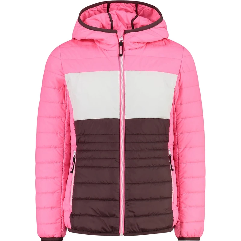 CMP - Children's hooded jacket, Plum-Pink Fluo, 152