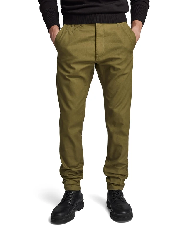 G-Star Men's Bronson 2.0 Slim Chino, Green (dark olive D21038-D305-C744), 31W / 34L