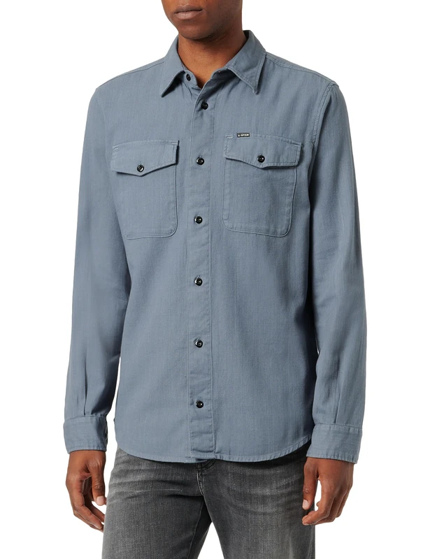 G-Star Men's Marine Slim Shirt, Grey (axis gd D20165-D454-G083), S
