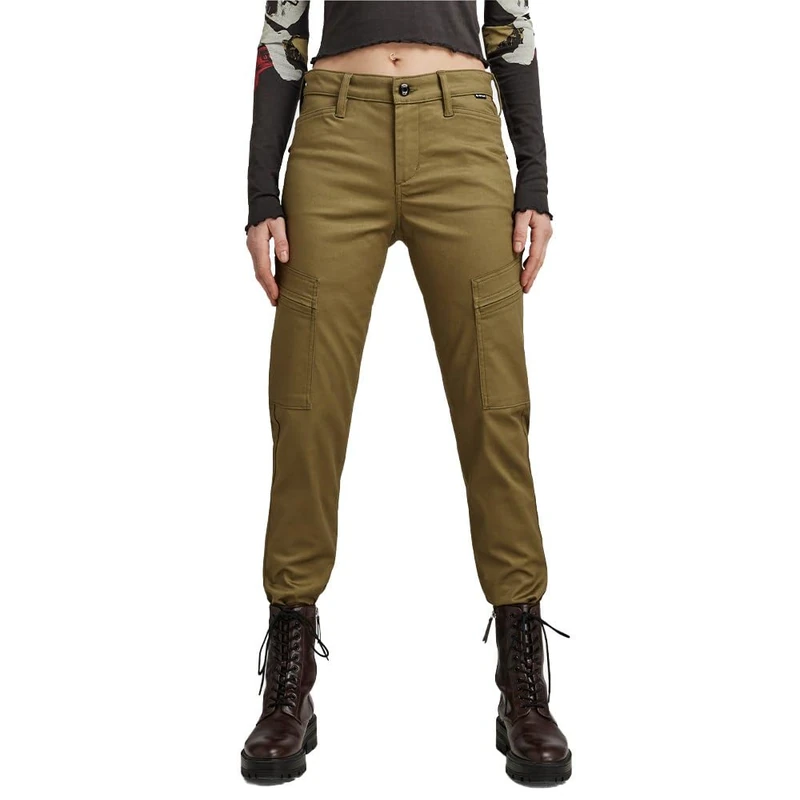 G-Star Women's Slim Cargo Pants, Green (dark olive D23572-C072-C744), 31W / 30L