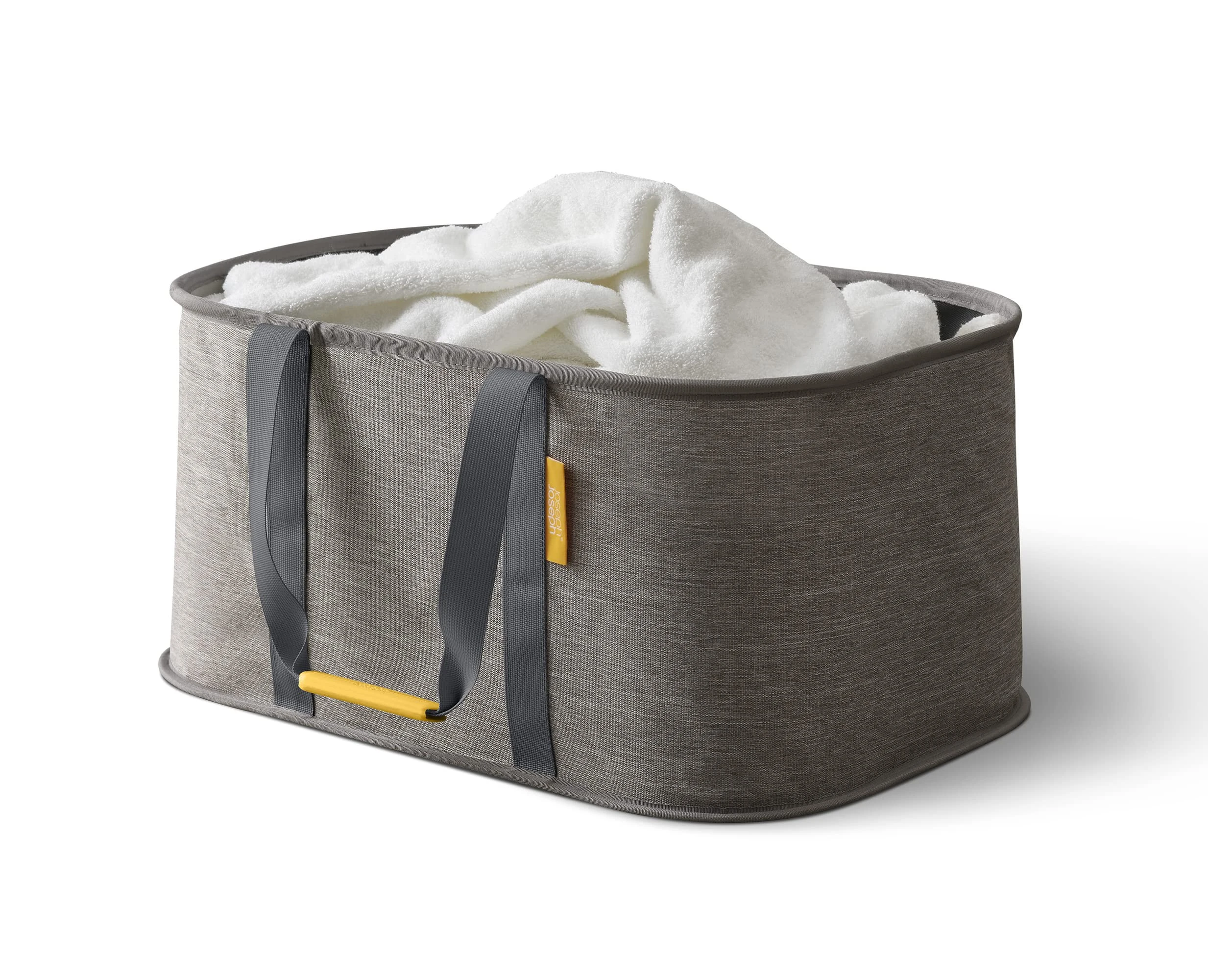 Joseph Joseph Hold-All - Collapsible 35L Washing Laundry Basket Bag, Durable Fabric, Moisture Resistant- Grey