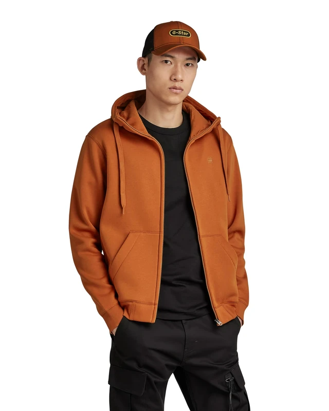 G-Star Men's Premium Core Zip Thru Hoodie, Orange (rooibos tea D16122-C235-G052), M