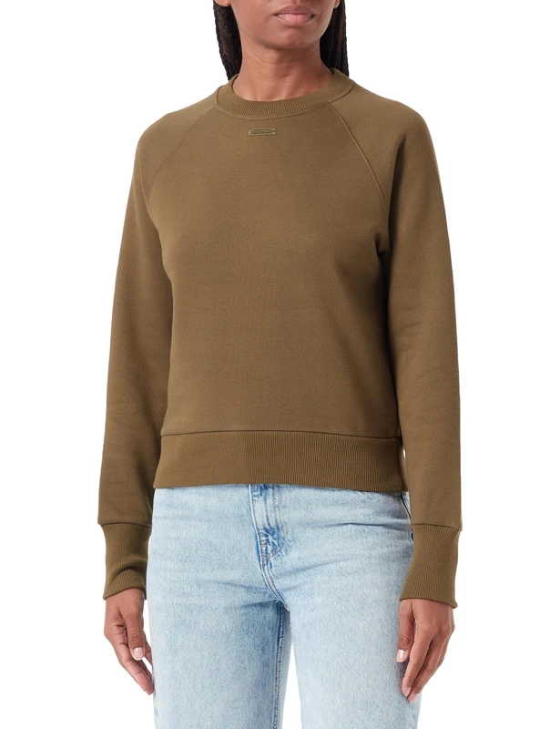 G-Star Women's Raglan logo r sw wmn, Green (dark olive D23461-D427-C744), M