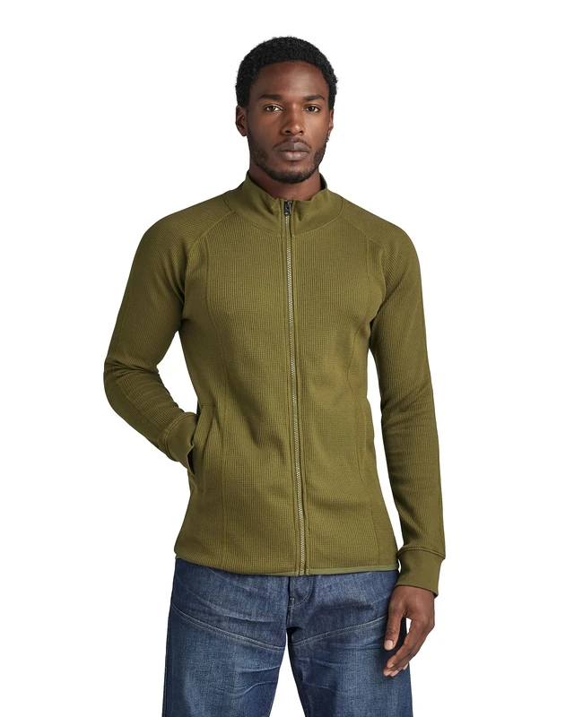 G-Star Men's Jirgi Zip Slim Tweeter, Green (dark olive D23476-D271-C744), S