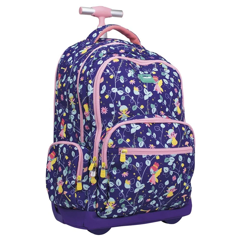 MILAN® Backpack with wheels 6 zips (25 l) special series Fairy Tale, lilac