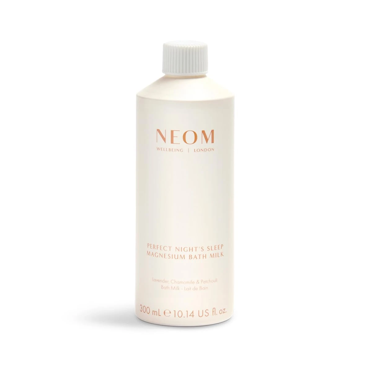 NEOM Perfect Night's Sleep Magnesium Bath Milk, 300ml I 100% Natural Lavender, Chamomile and Patchouli I Relieve Sore, Tired Muscles I Milky Texture I Relaxing and Nourishing