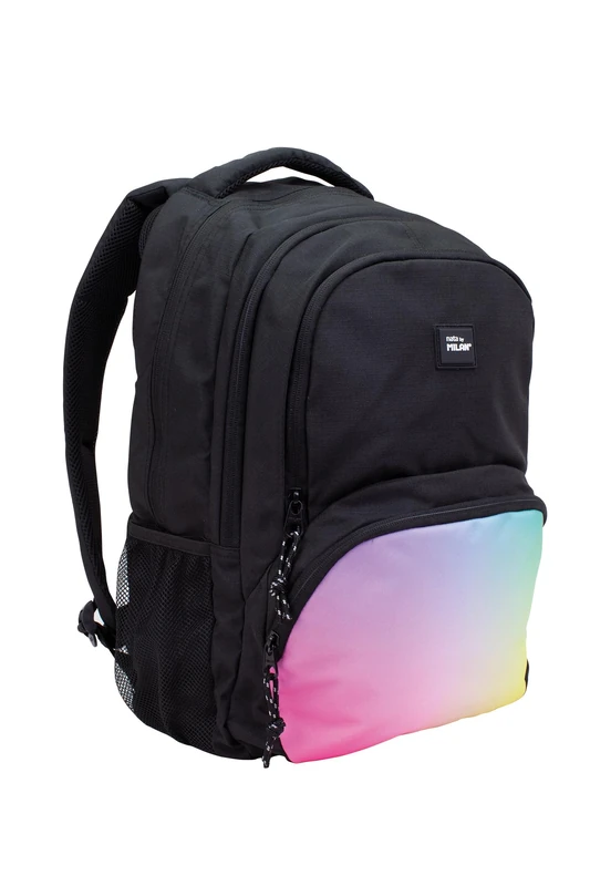 MILAN® Sunset Series 4 Zip School Backpack (25 L) Black