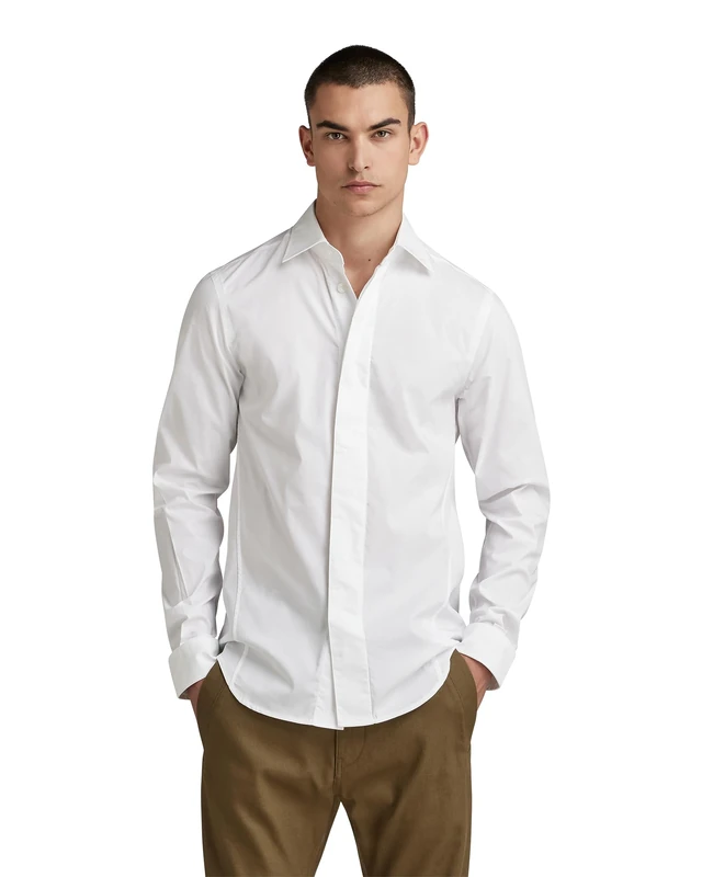 G-Star Men's Formal Superslim Shirt, White (white D22008-D321-110), L