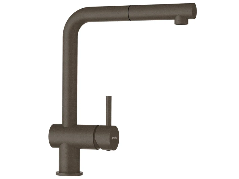 SCHOCK Epos Bronze Kitchen Tap - Brown High Pressure Tap with Extendable Hose Spray and Standard Connections