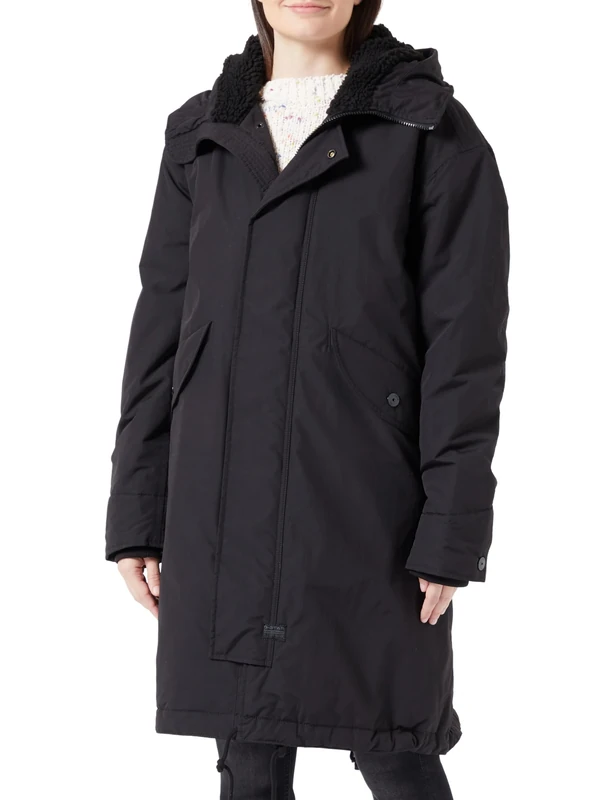 G-Star Women's Hooded fishtail parka, Black (dk black D24235-D419-6484), S