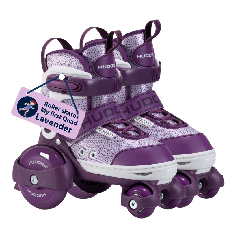 HUDORA Roller Skates My First Quad in different sizes & colours quad skates for children up to 20kg adjustable in size - Safe beginner rollers with large wheels