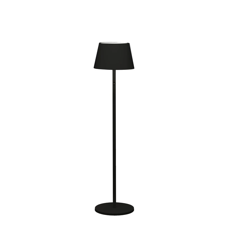 Konstsmide Pomezia 7824-750 Floor Lamp Indoor/Outdoor Rainproof USB Floor Lamp Black Aluminium 11 Light Colours 3 Heights Mountable Battery Life up to 20 Hours