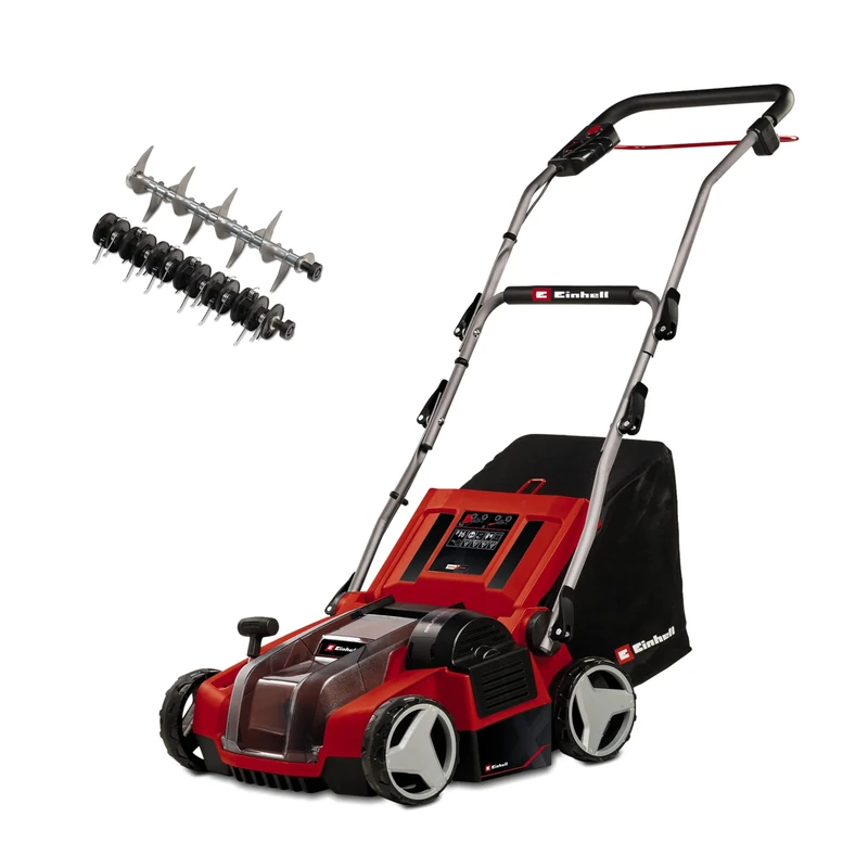Einhell Power X-Change 36V Cordless Lawn Scarifier And Aerator - Brushless Motor, 35cm Raking Width, 3 Working Depths - GE-SC 35 Li Solo Electric Scarifier And Lawn Aerator (Battery Not Included)