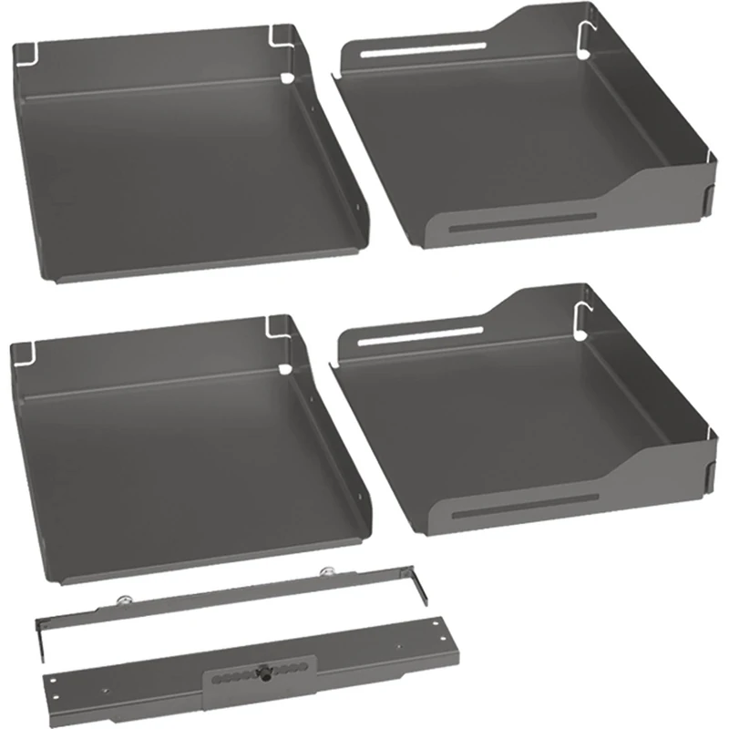 PEKA Libell Magic Corner Comfort 300.0697.43 Hanging Shelf for Corner Cupboard Swivel Extension KB 500 mm Steel Anthracite Silver TB