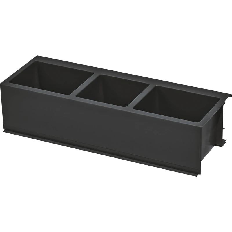 NINKA SideBOX 5051.82 41514 Drawer Organiser System for Legrabox Height C with 3 Compartments for Additional Storage Space Plastic Anthracite Silver - Image 1