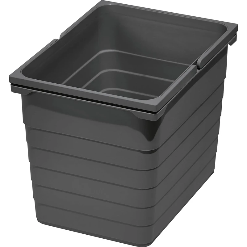 NINKA Waste Bin 17 Litres with Handles Plastic Dark Grey