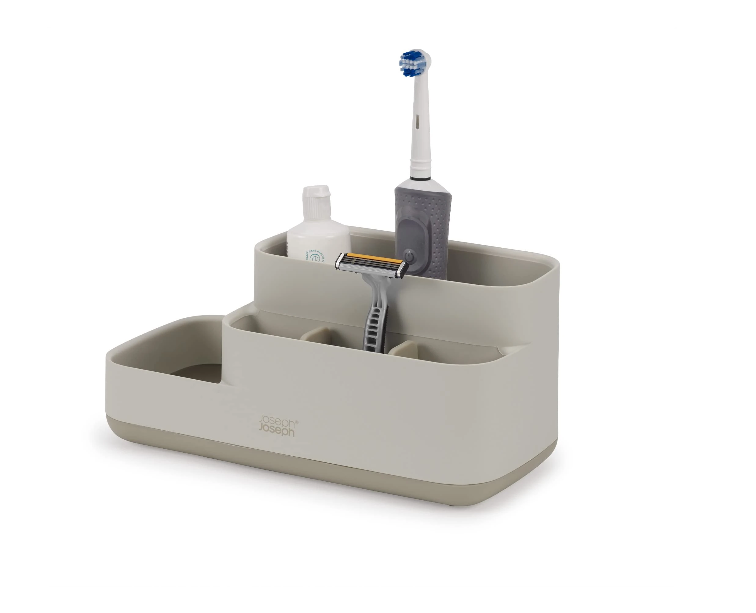 Joseph Joseph EasyStore - Bathroom Storage Caddy Organiser for bathroom accessories - Matt Finish, Ecru, Écru