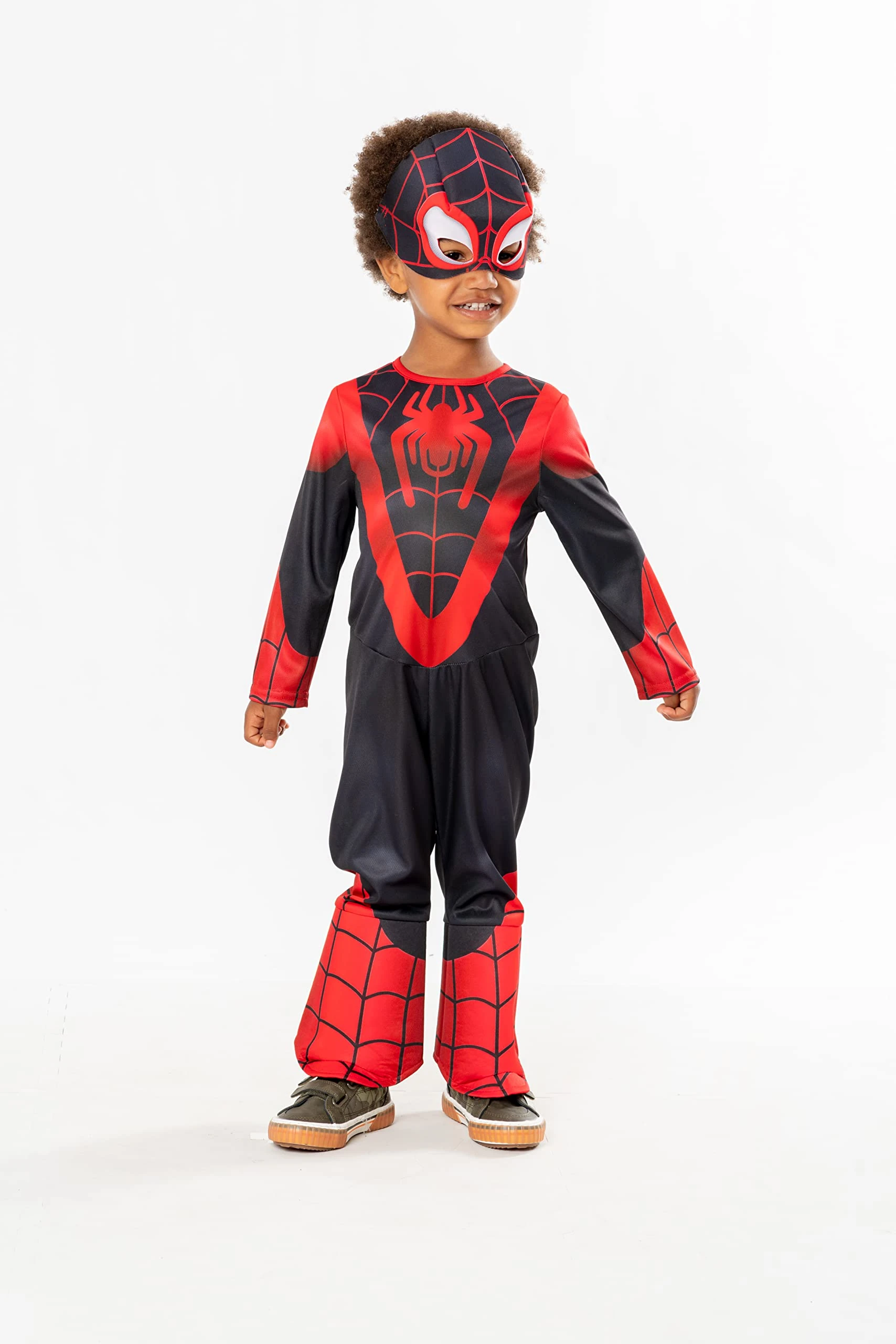Rubie's - Official Marvel - SPIDER-MAN - Classic Spinn Miles Morales Costume for Children - Size 2-4 Years - Spidey and Friends - Costume with Jumpsuit and Mask - Halloween Carnival