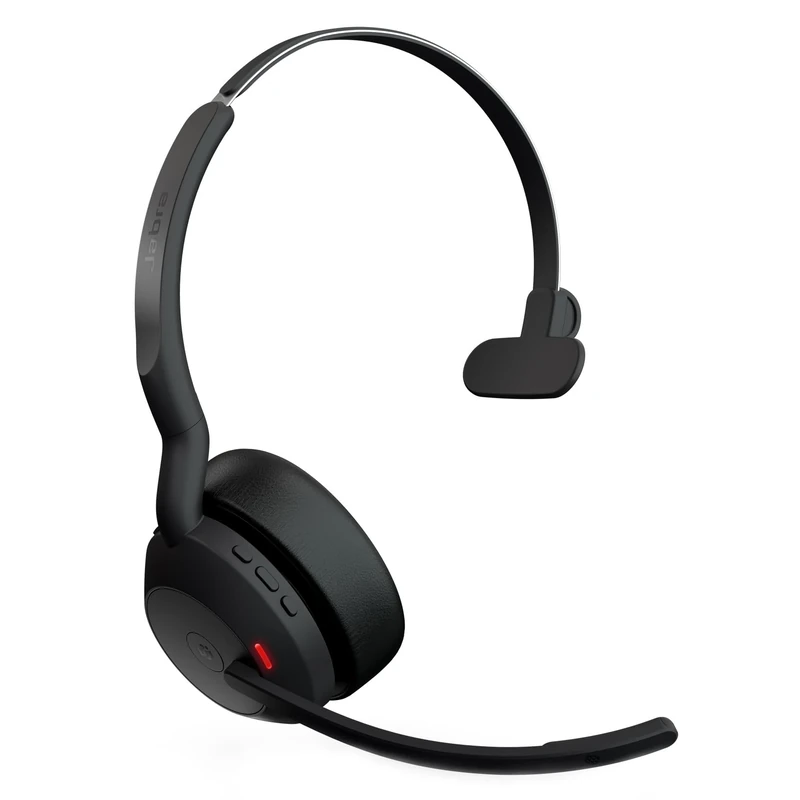 Jabra Evolve2 55 Mono Wireless Headset Air Comfort Technology, Noise-cancelling Mics, and Active Noise Cancellation - MS Teams Certified, Works with All Other Platforms - Black
