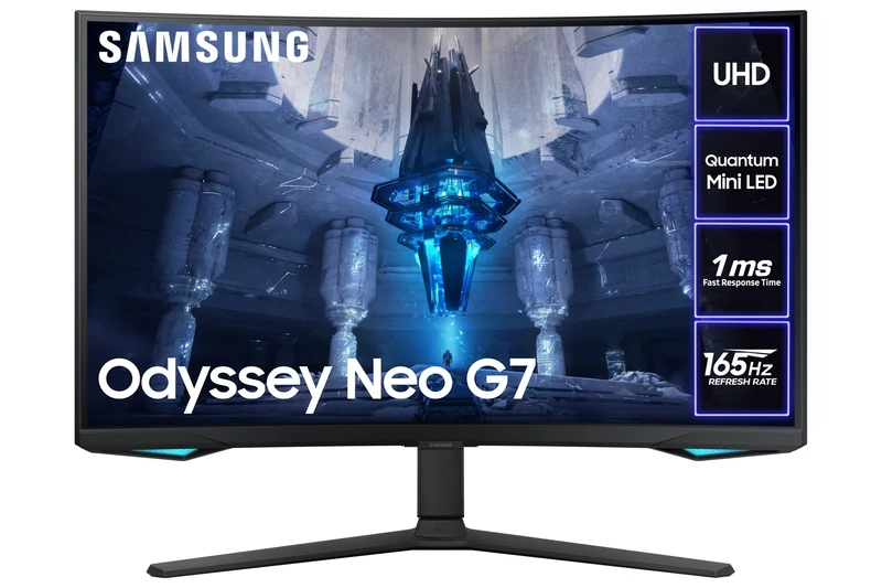 Samsung Odyssey Neo Quantum Mini LED G75NB LS32BG750NPXXU 32" Curved 4K Ultra HD Gaming Monitor - 165Hz, 1ms, 4K 3840x2160, HDR2000, HDMI 2.1, 1000R, Freesync Premium Pro, Height Adjust