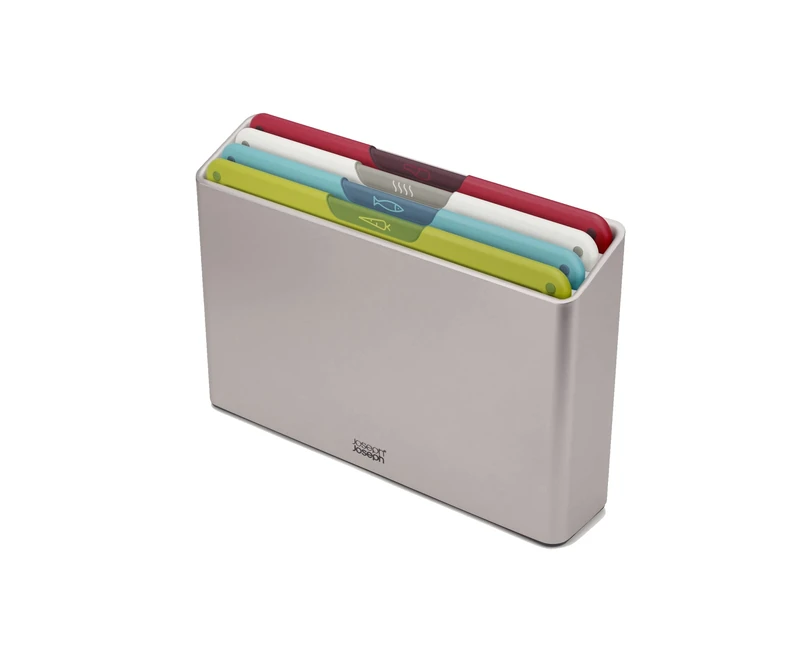 Joseph Joseph Folio Icon - 4-Piece Food Specific, Non-Slip Colour-Coded Chopping Board Set with Storage Case, Regular- Multicolor - Image 1
