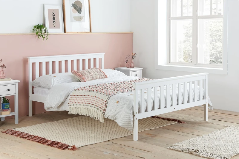 Birlea Oxford White wooden bed Double