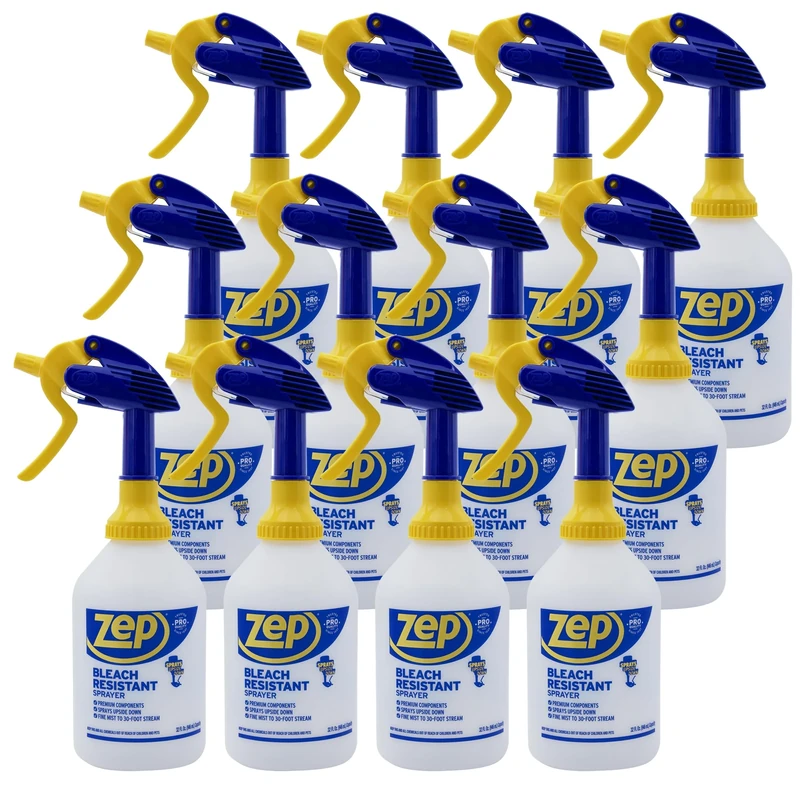 Zep New Bleach Resistant Professional Sprayer 2.0 Bottle 32 Ounces - 30 Foot Spray, Adjustable Nozzle (12) - Image 1