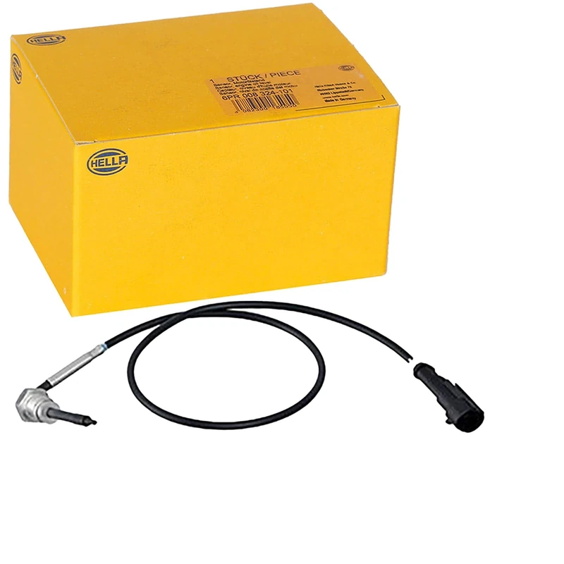 HELLA 6PT 358 181-791 Sensor, exhaust gas temperature - 2-pin connector - Bolted - Cable: 500mm