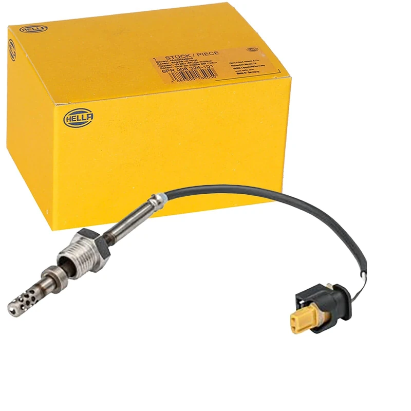 HELLA 6PT 358 181-511 Sensor, exhaust gas temperature - 2-pin connector - Bolted - Cable: 160mm - with fastening clips on the cable