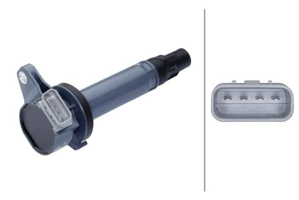HELLA 5DA 358 168-031 Ignition Coil - 14V - 4-pin connector - Flush-Fitting Pencil Ignition Coils/Connector Type SAE - Bolted