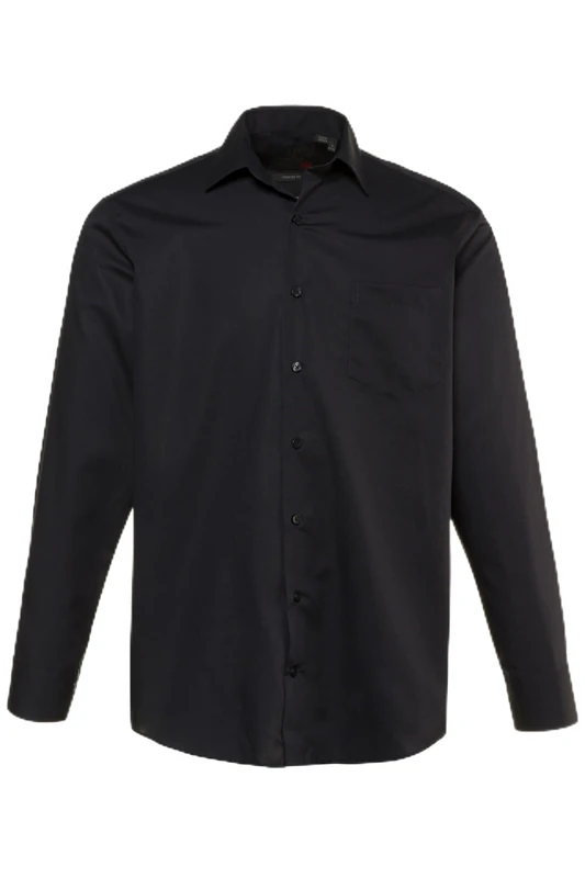 JP 1880 Men's Hemd, Business, Modern Fit, Bügelfei Shirt, Black, XXL - Image 1