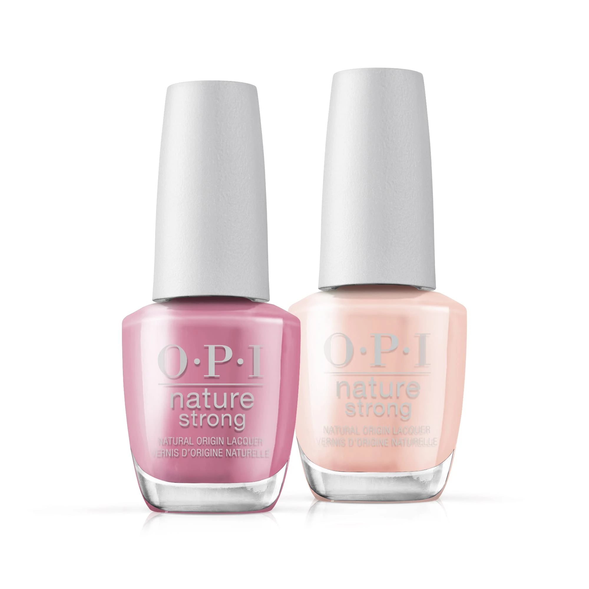 OPI Nature Strong Natural Origin Vegan Nail Polish, A Clay in the Life & Knowledge Is Flower Duo, 2 x 15ml