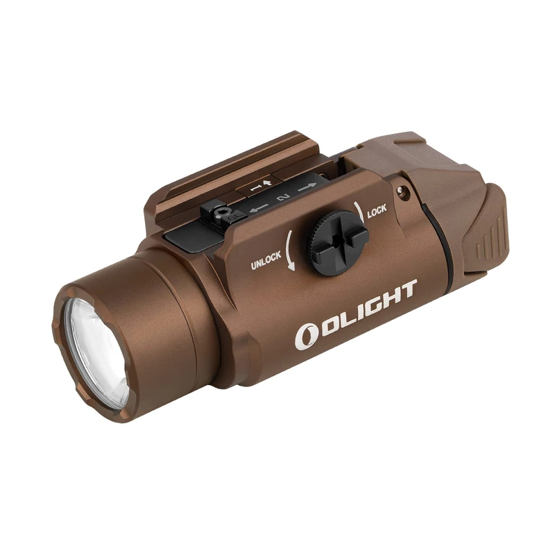 OLIGHT PL-3R Valkyrie Torch 1500 Lumens and Max Throw of 205 Meters Rail-Mounted Flashlight Suitable for Field Search (Desert Tan)