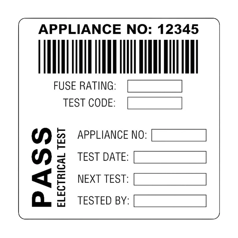 Martindale BAR2 Combined Barcode & PASS PAT Test 500 Labels