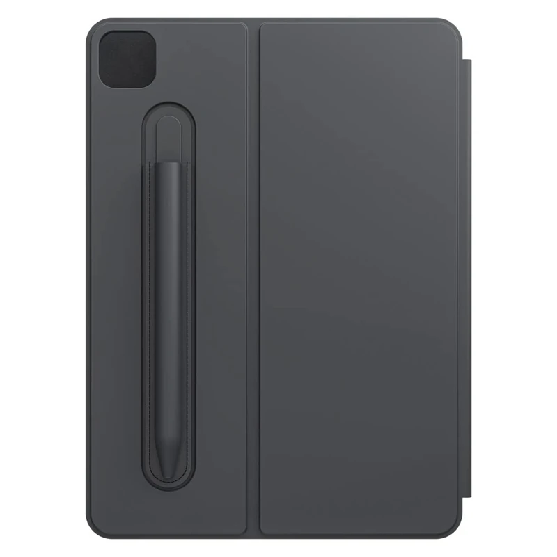 Black Rock Magnetic Case Cover Fits Apple iPad Pro 4th Generation 2022 11 Inch I Shockproof Smart Cover Pen Holder (Black)