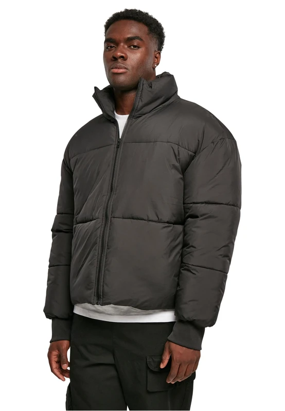 Urban Classics Women's Short Big Puffer Jacket, Black, XL