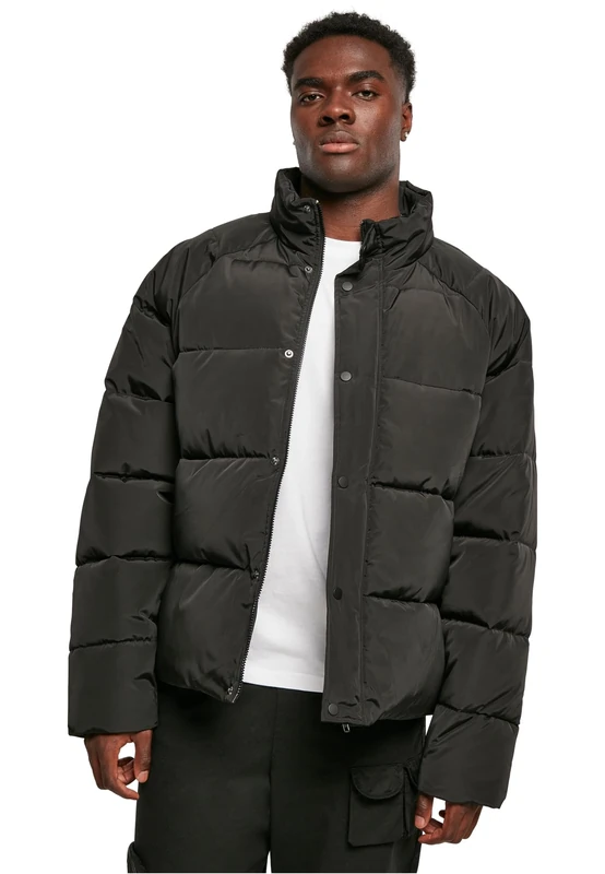 Urban Classics Women's Raglan Puffer Jacket, Black, M