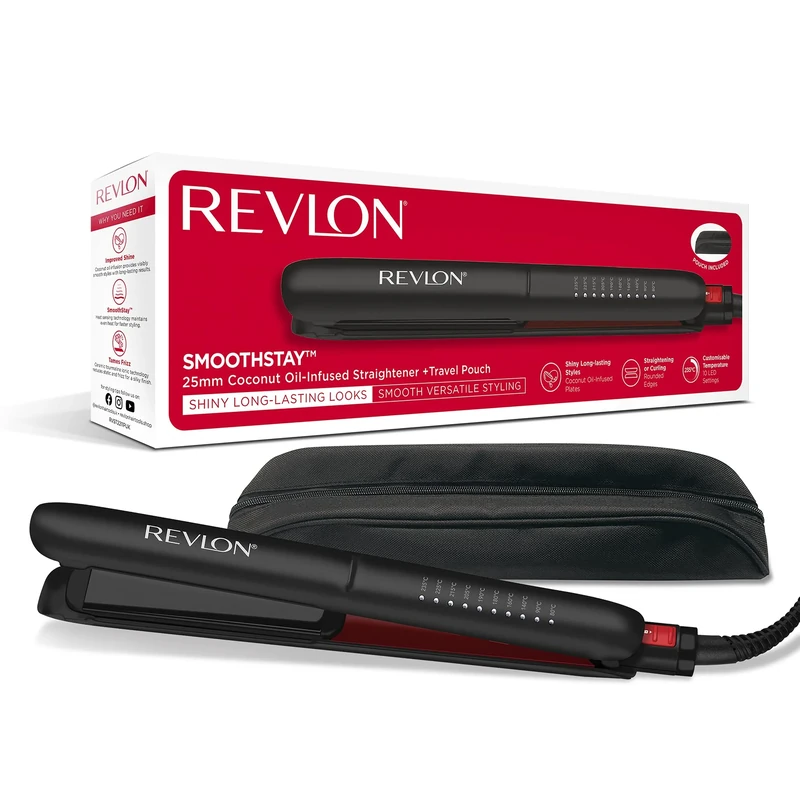 Revlon Smoothstay Hair Iron RVST2211P - 25mm Ceramic, 235C, 10 LED