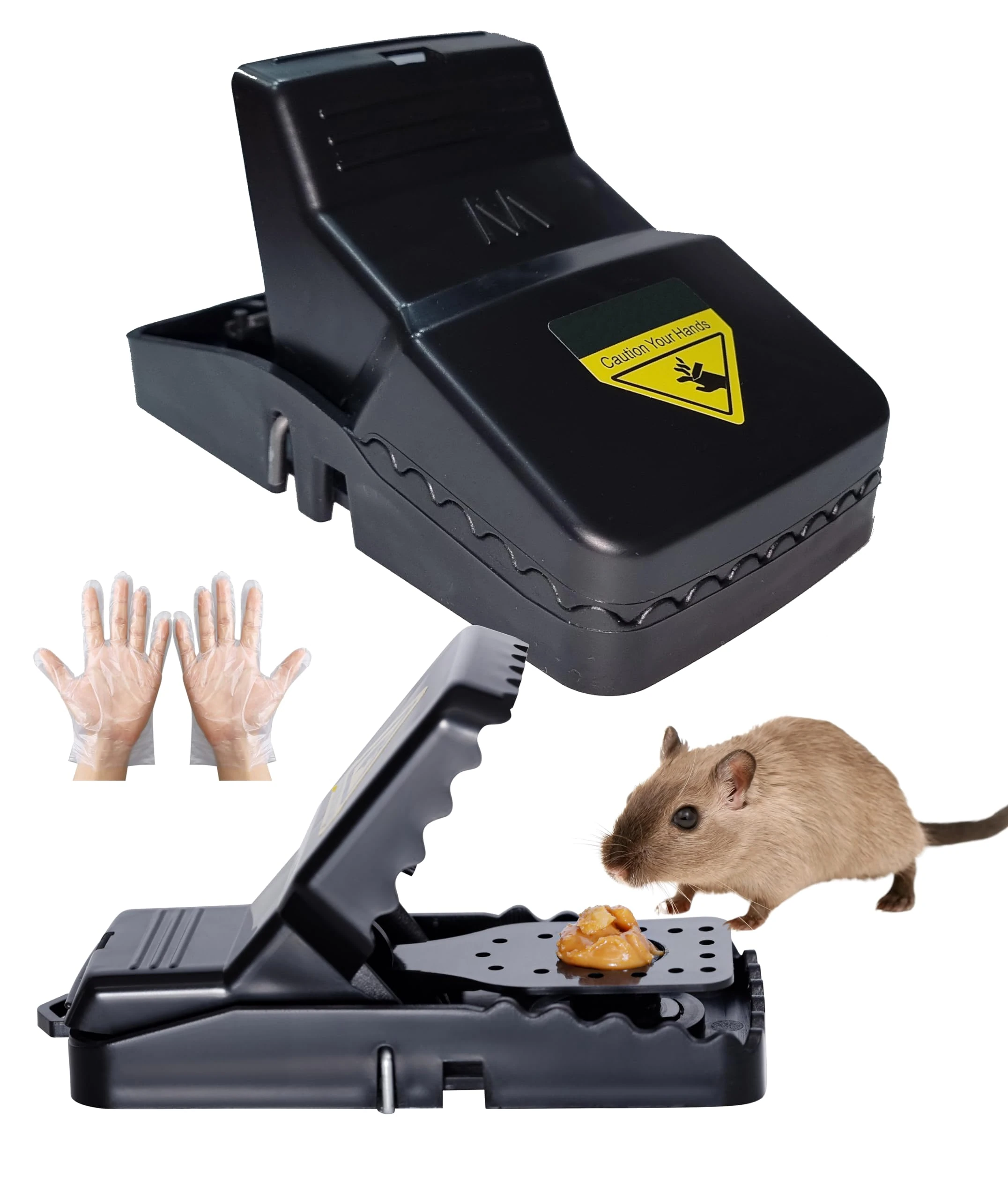 DANIQ Powerful Rat Traps for Indoor & Outdoor Use – Pack of 2 Heavy-Duty, Reusable Snap Traps – Easy to Set, Safe & Humane Rodent Control – Ideal for Home, Garage, Garden, Attic & More