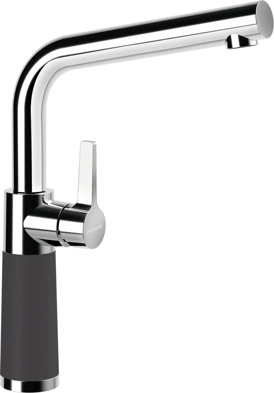 SCHOCK SC-540 Dusk Kitchen Tap - Grey High Pressure Tap Cristadur with Fixed Spout and Standard Connections
