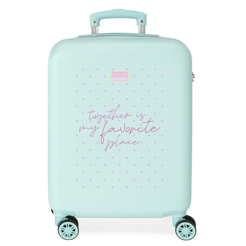 Movom My Favorite place Cabin Suitcase Blue 38x55x20 cms Rigid ABS Side combination lock 35L 2 kgs 4 Double wheels Hand Luggage