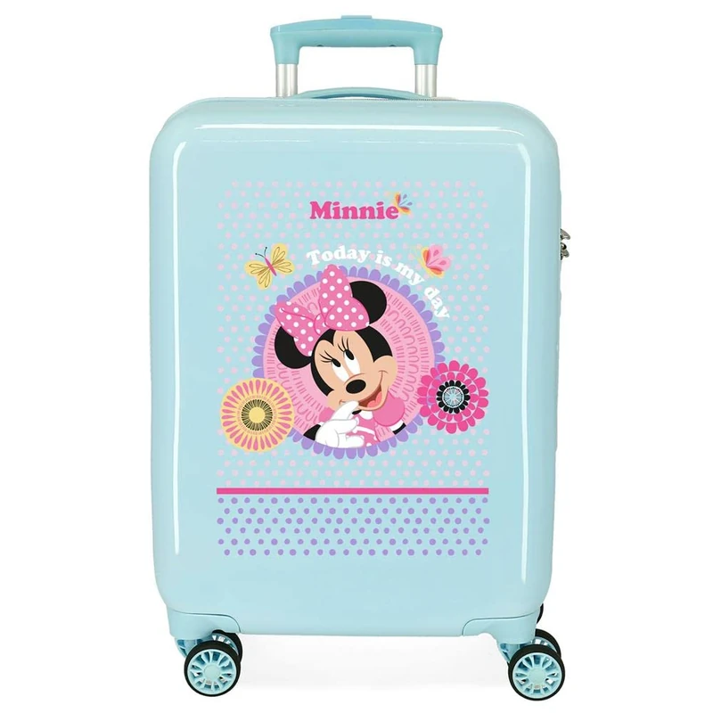 Disney Minnie Today is my day Cabin Suitcase Blue 38x55x20 cms Rigid ABS Side combination lock 34L 2 kgs 4 double wheels Hand Luggage
