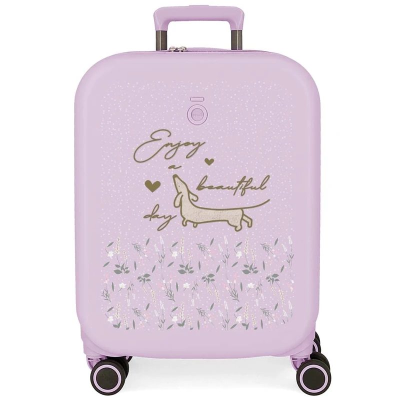 Enso Beautiful day Purple cabin suitcase 40x55x20 cm Rigid ABS Integrated TSA lock 37L 3.22 kgs 4 double wheels Hand Luggage